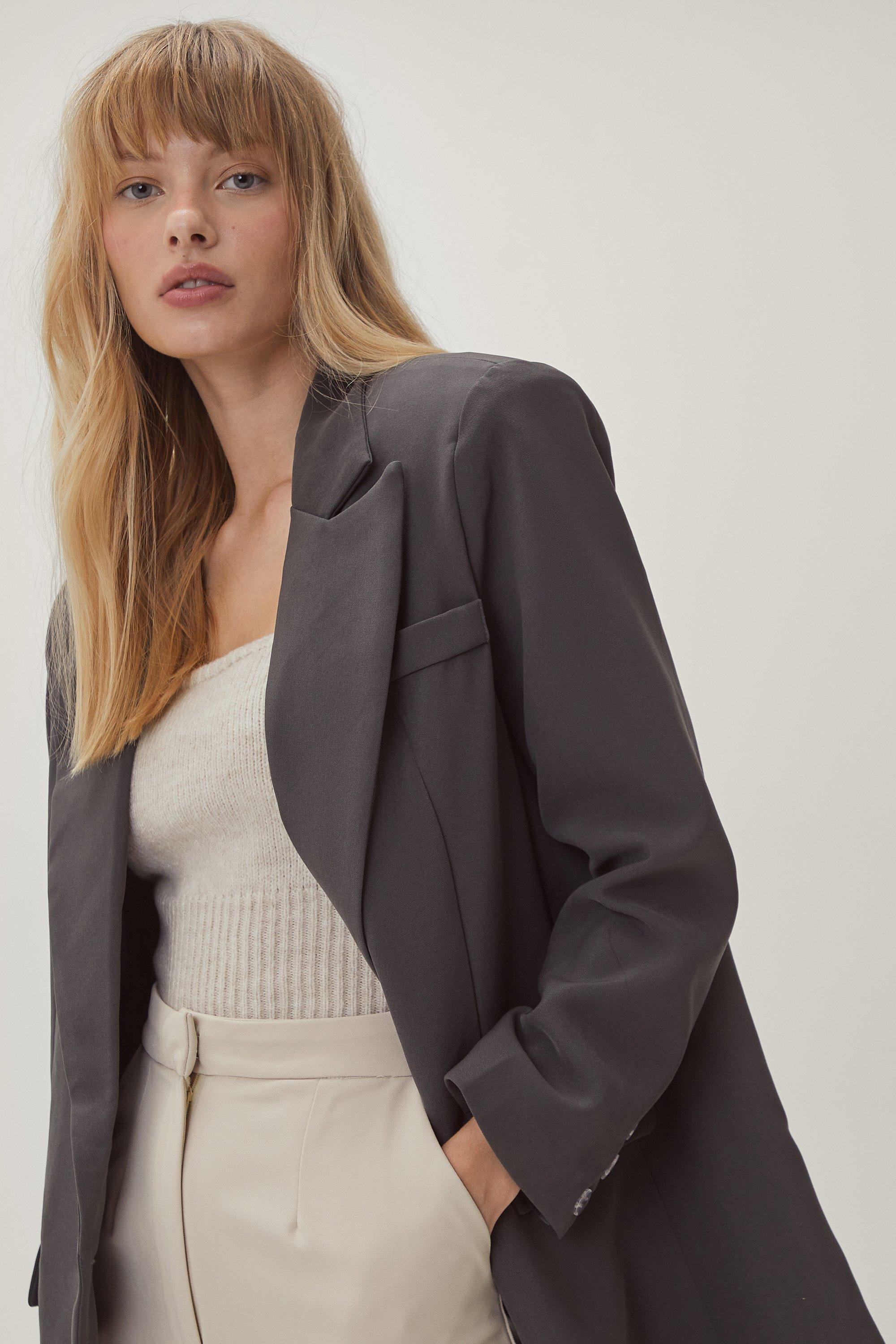 Shoulder padded blazer sale