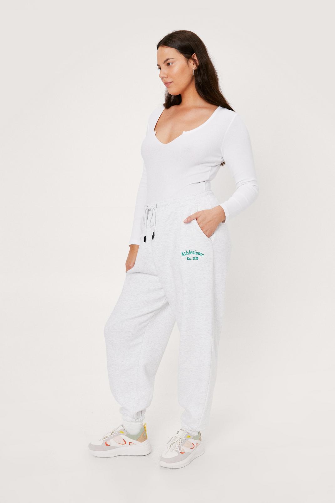 Grey marl Plus Size Athletisme Relaxed Sweatpants image number 1