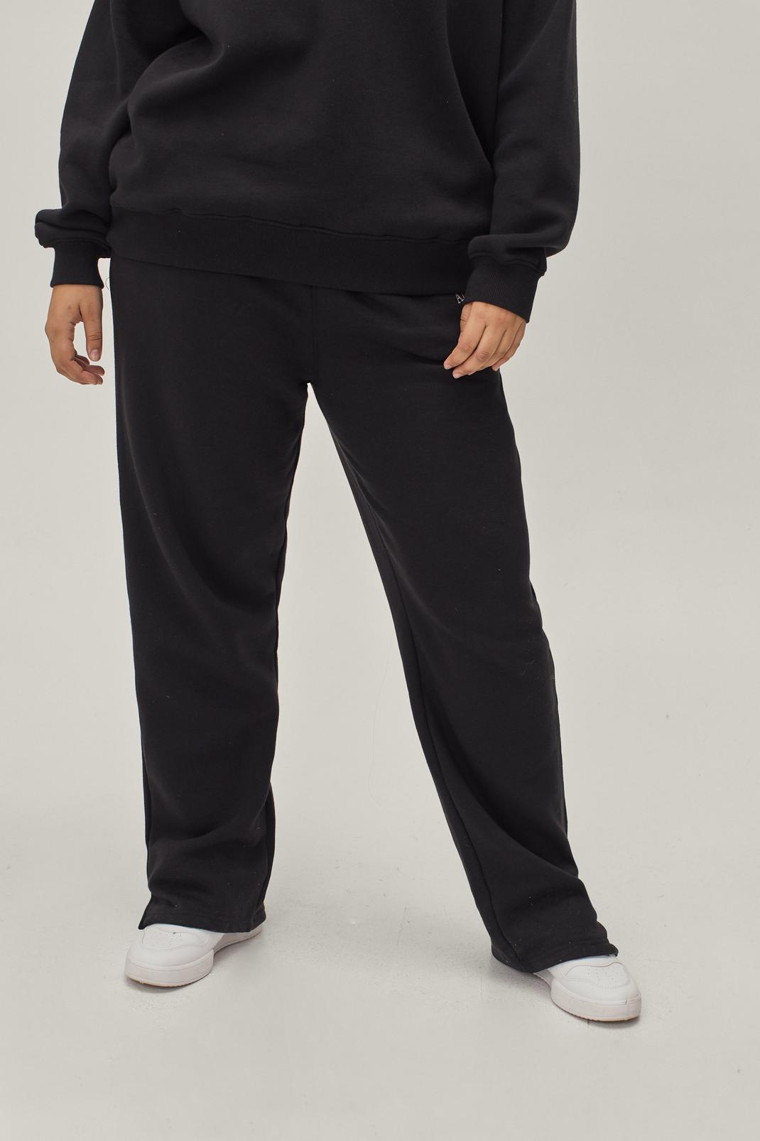 105 Plus Size Athleisure Graphic Wide Leg Sweatpants image number 2