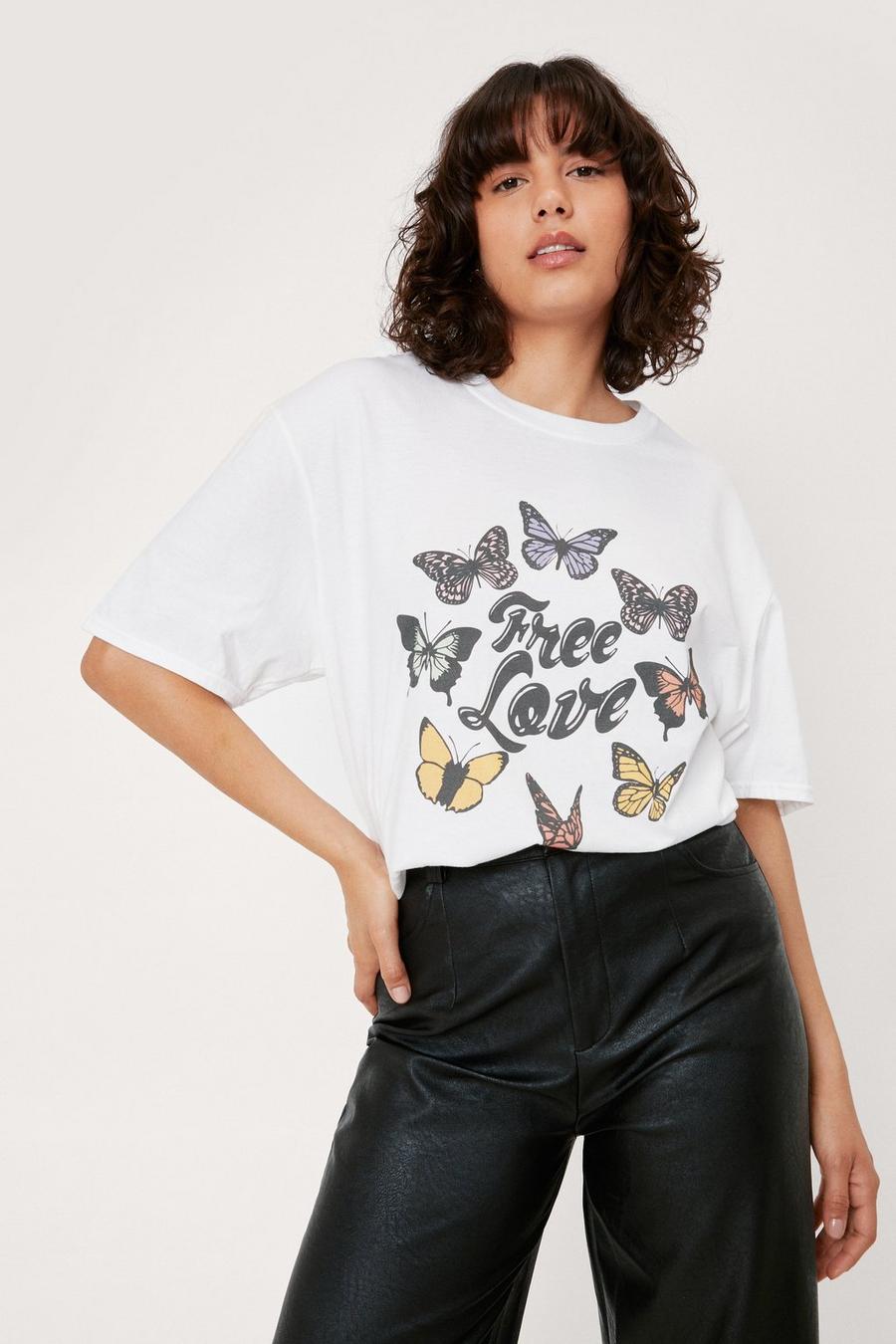 Free Love Butterfly T-shit