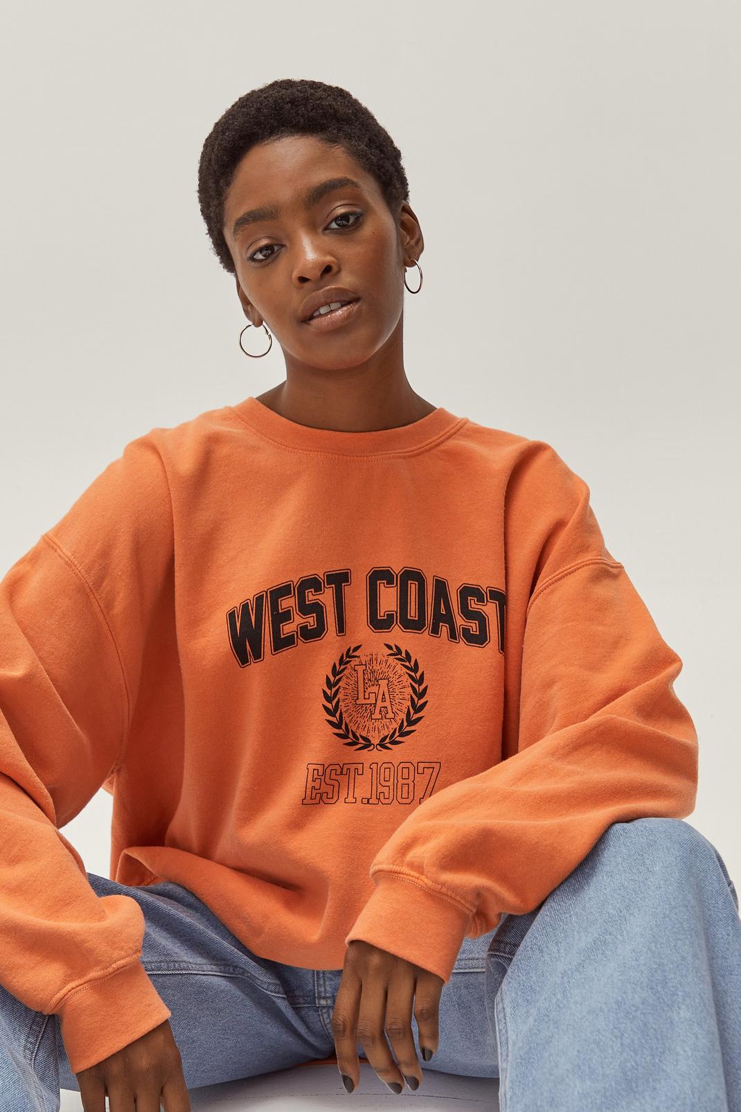 Burnt orange West Coast Overdye Sweatshirt image number 1
