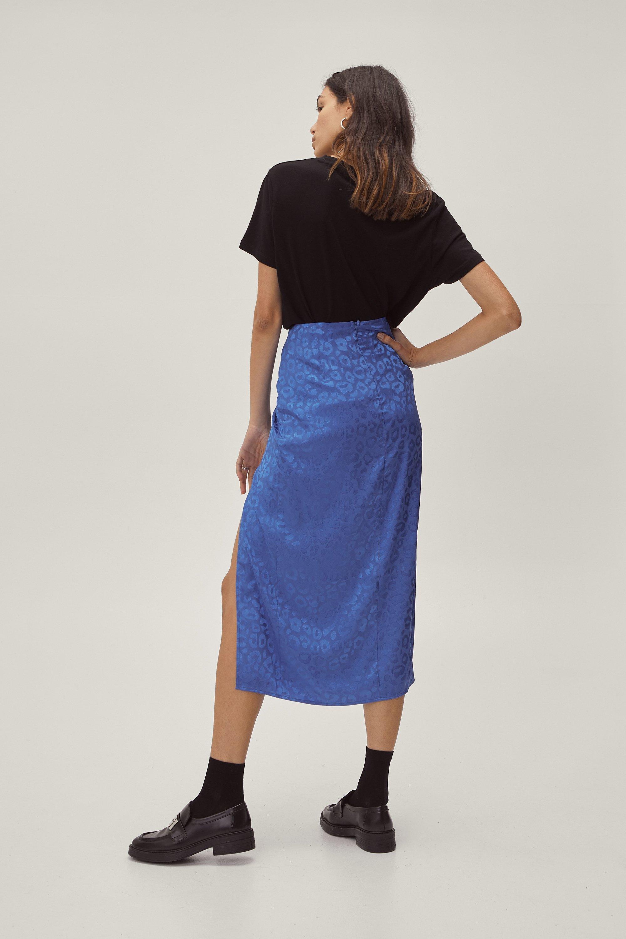 Satin jacquard shop skirt