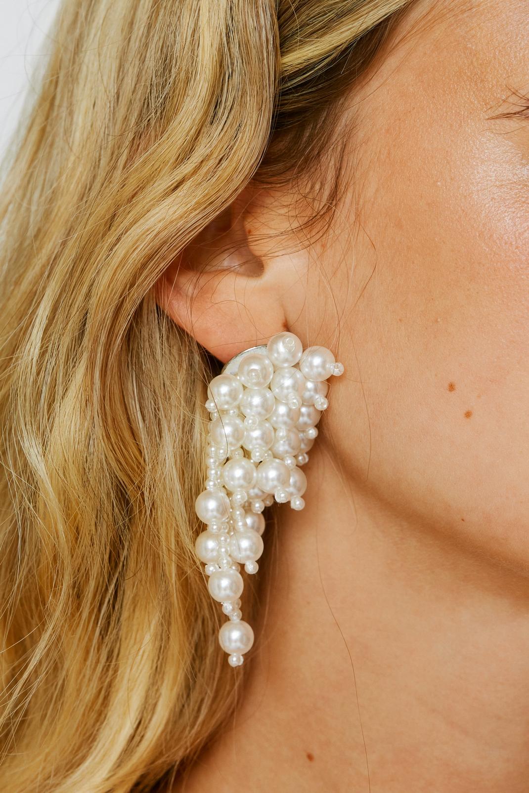 173 Pearl-Inspired Statement Fringe Earrings image number 2