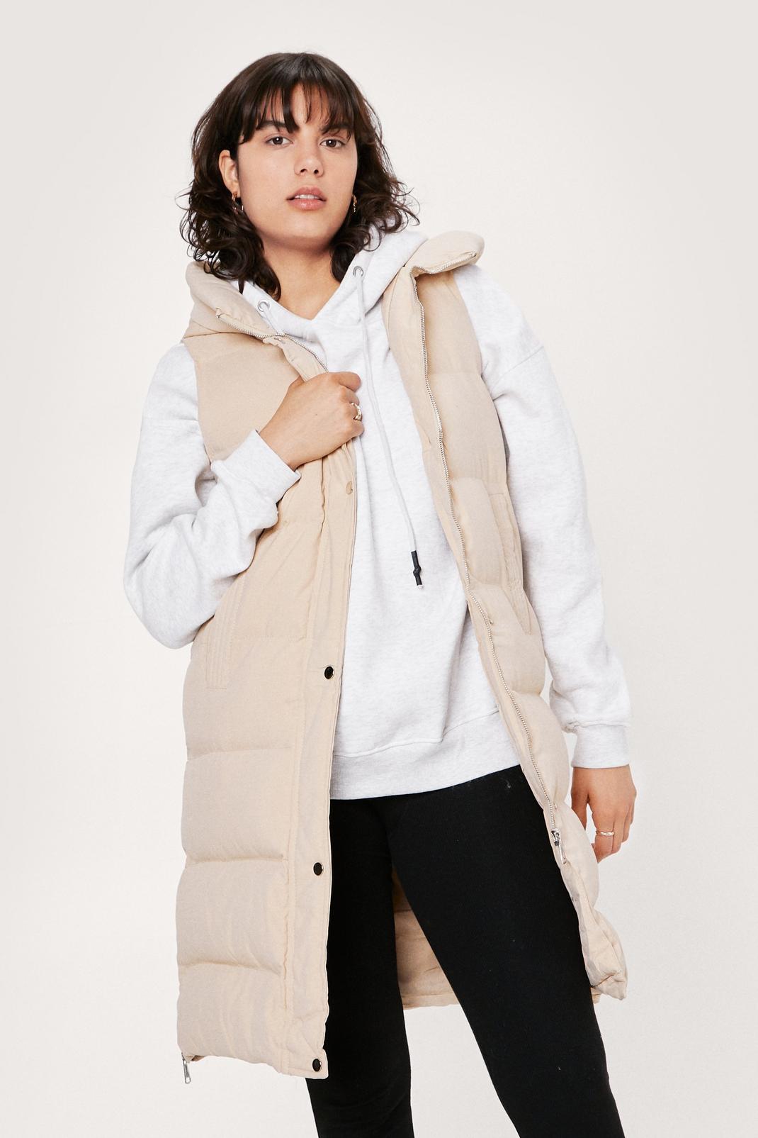Longline Hooded Padded Puffer Jacket