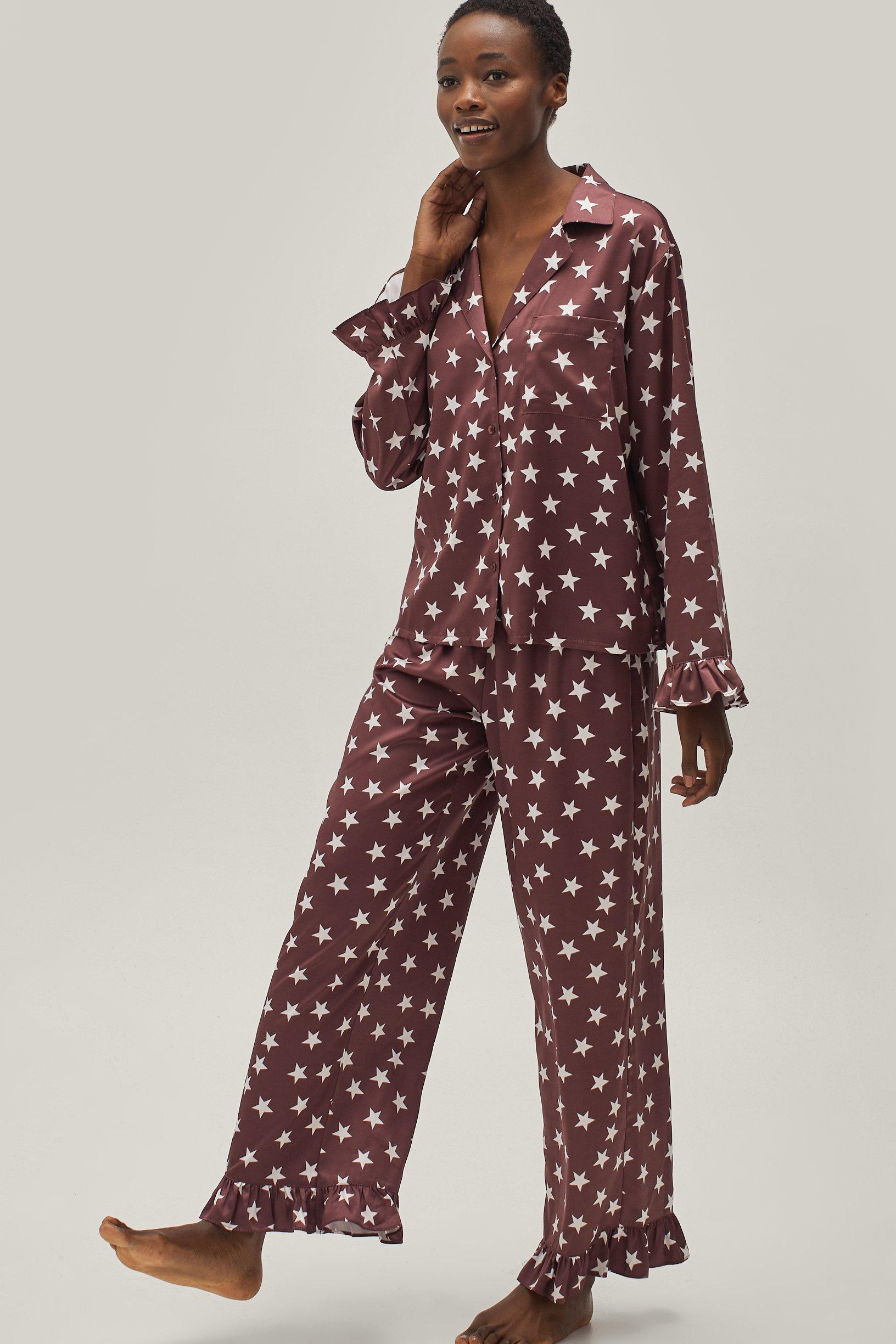 Ruffle discount pajama pants