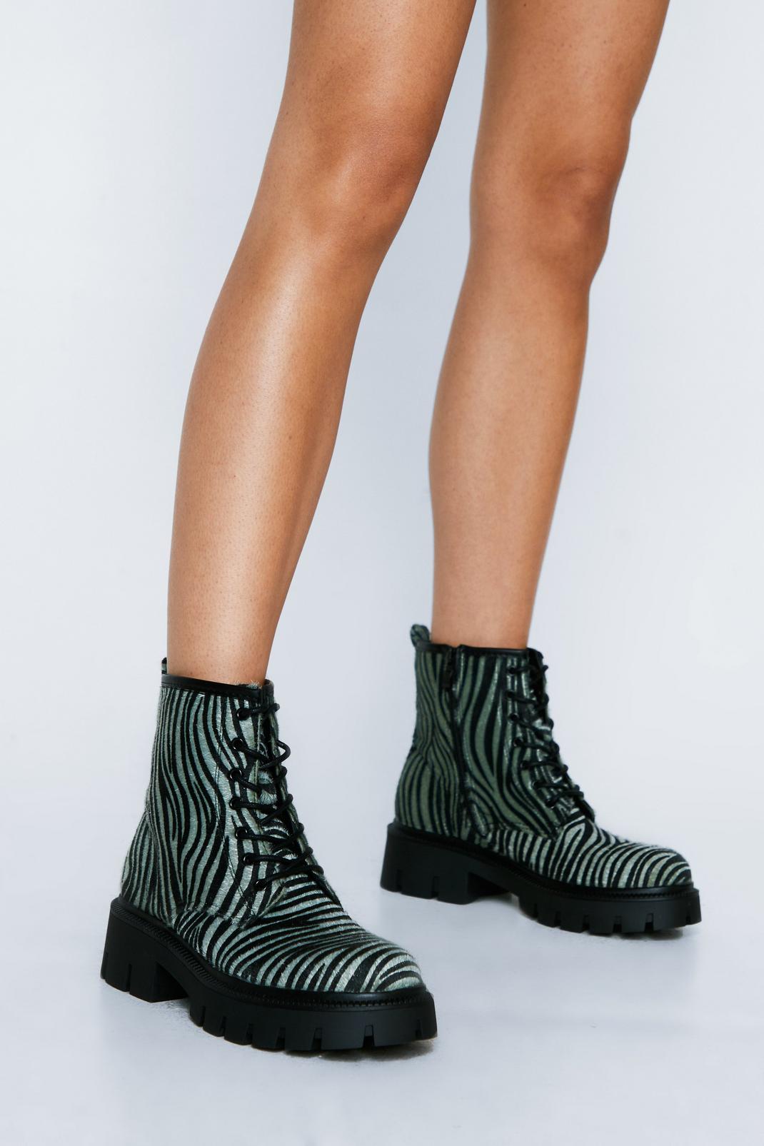 Sage Metallic Calf High Lace Up Hiker Boots image number 1
