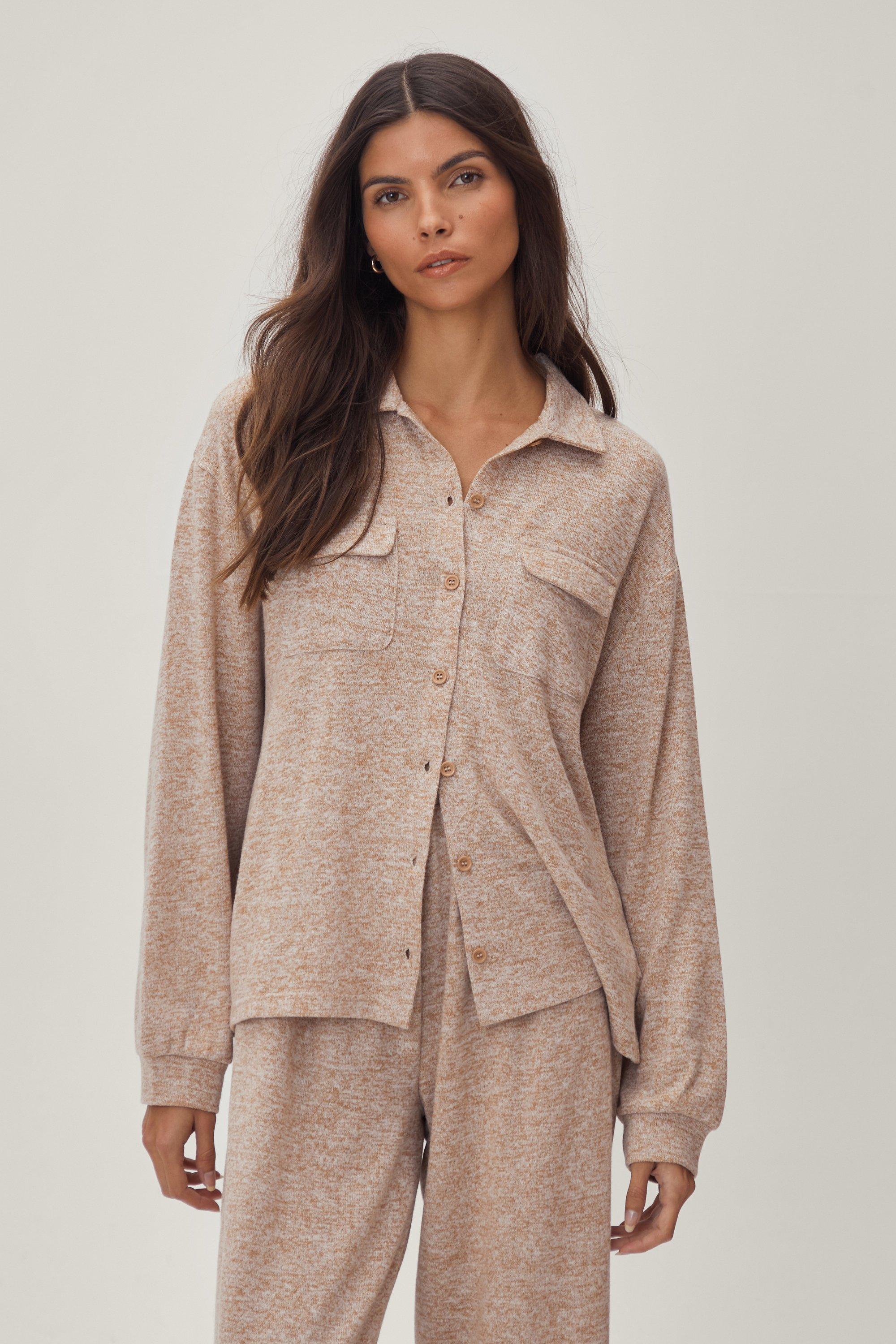 Jersey button through online pyjamas