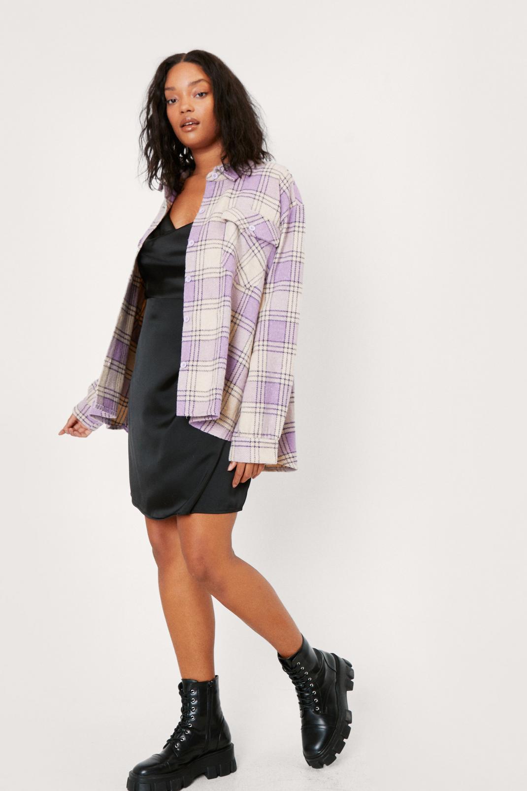 137 Plus Size Check Shacket image number 2