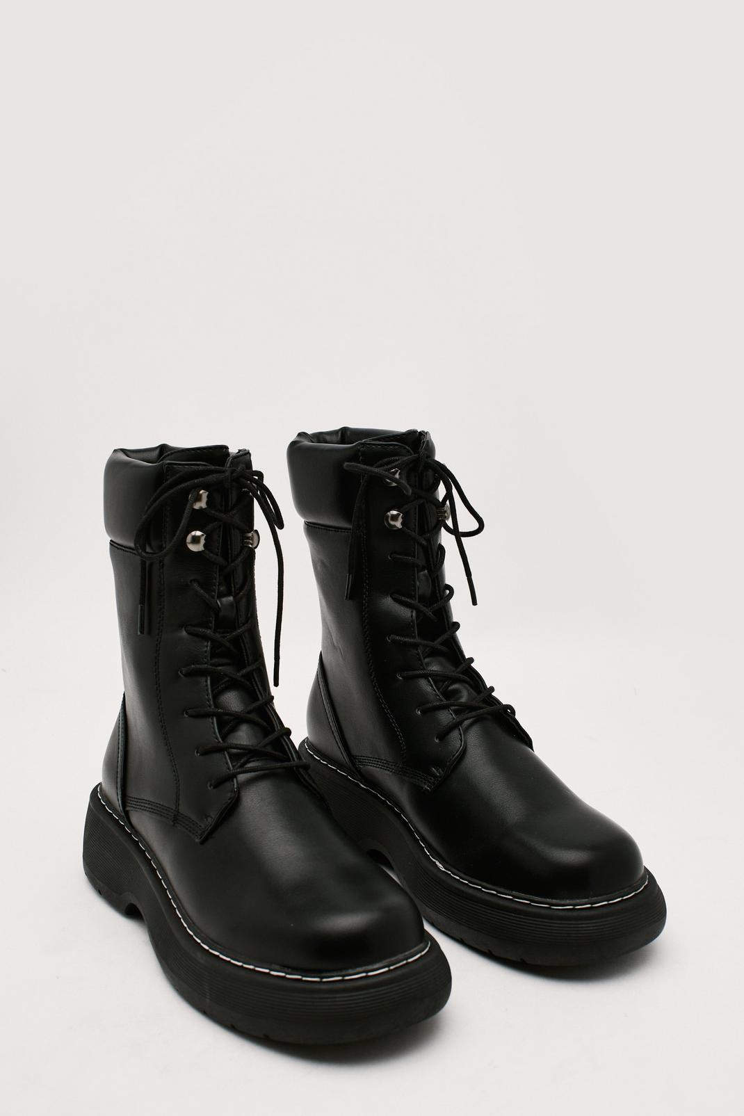 105 Faux Leather Cleated Biker Boot image number 2