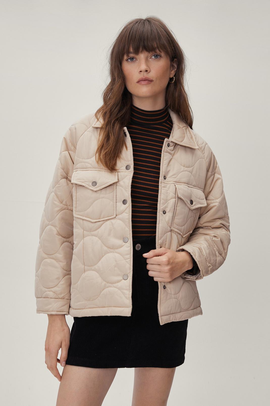 103 Quilted Collar Detail Jacket image number 1