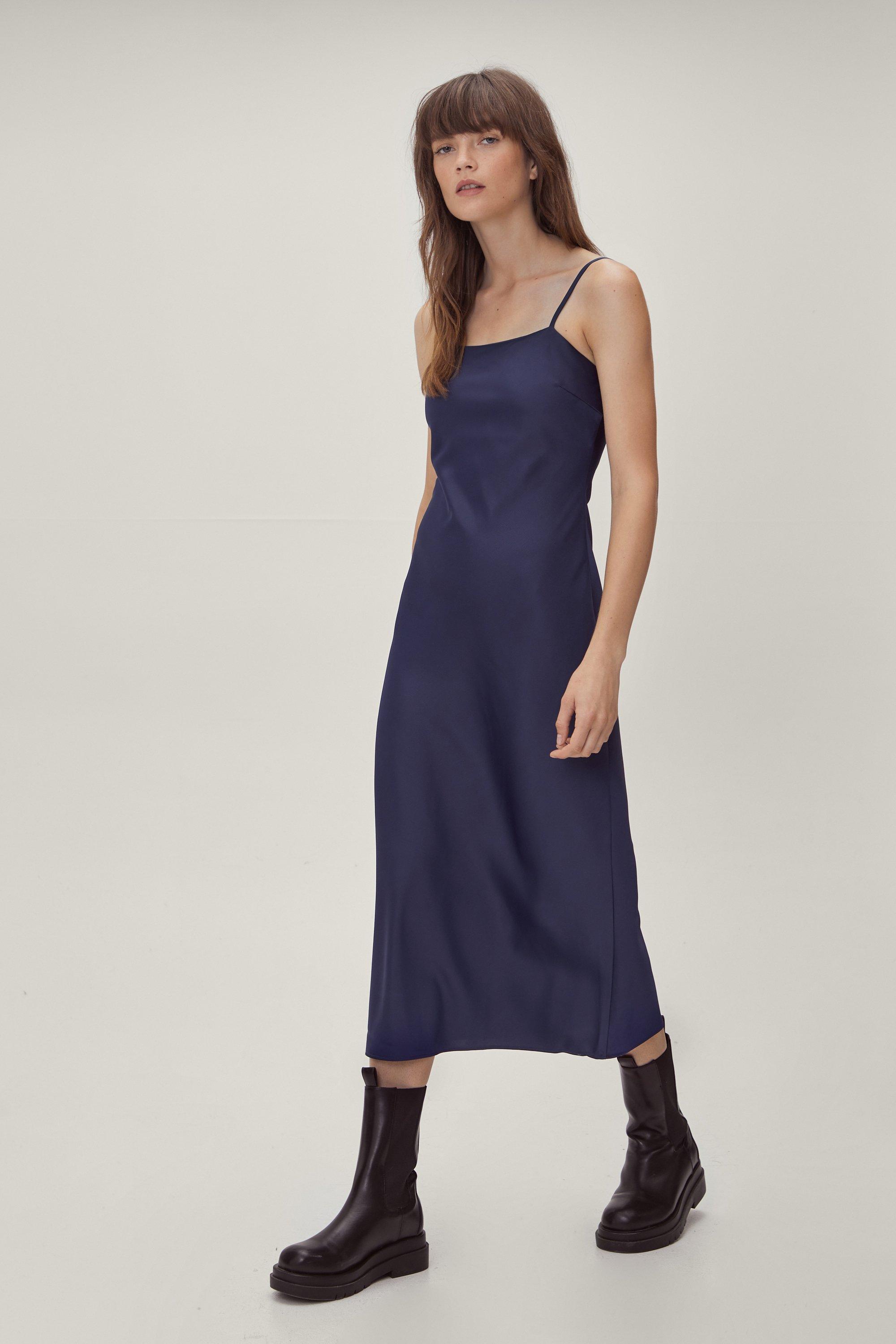 Nasty gal navy dress sale