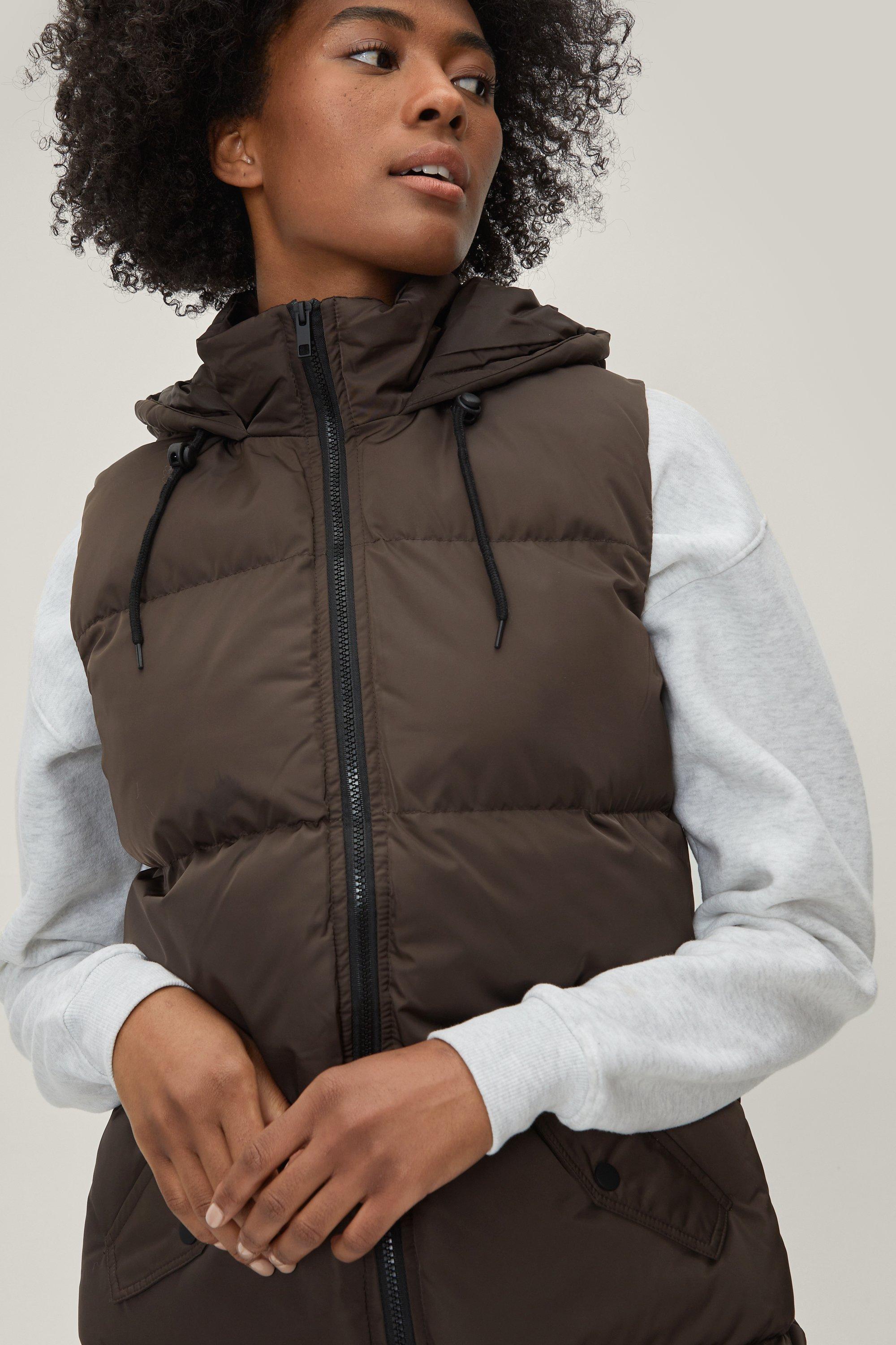 Longline Padded Hooded Puffer Vest