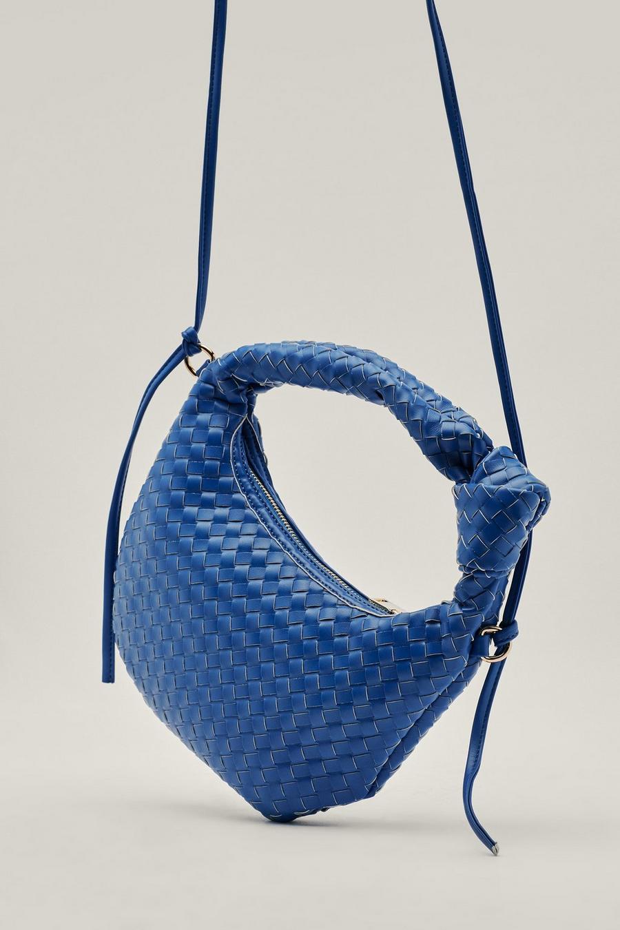 Woven Slouchy Knot Detail Shoulder Bag