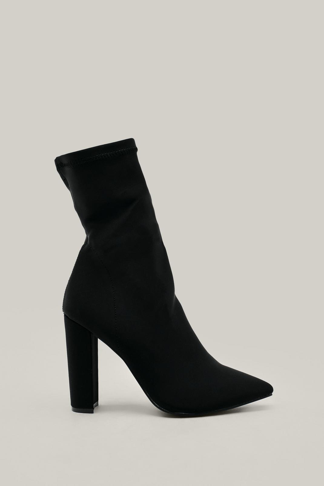Black Stretch Sock Boots image number 1