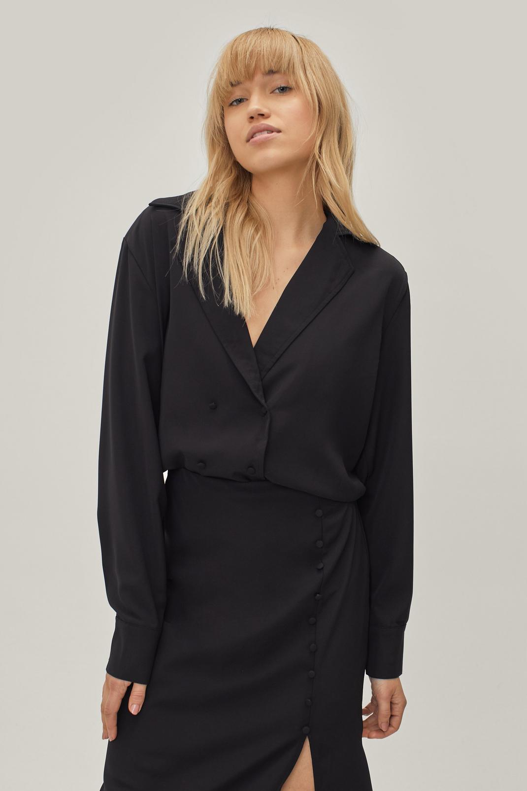 Double Breasted Pointed Collared Shirt | Nasty Gal