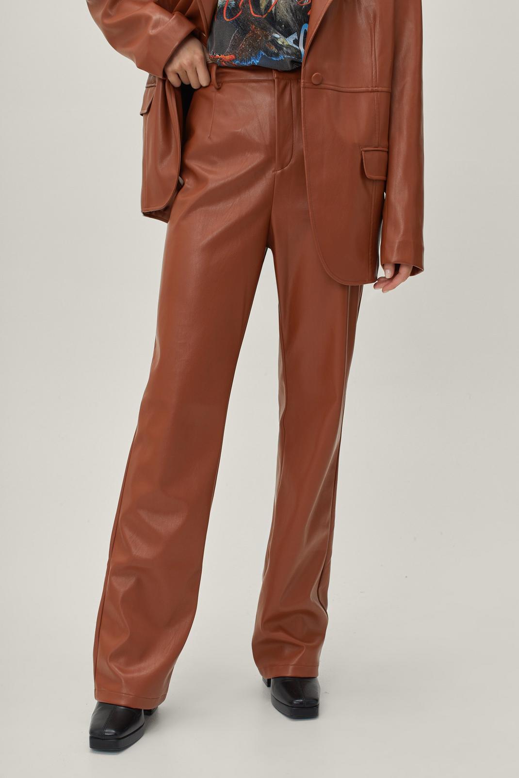375 Premium Faux Leather Trouser Co Ord image number 2