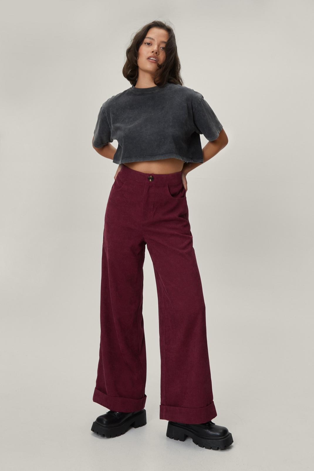 104 Petite Corduroy Wide Leg Trousers image number 1