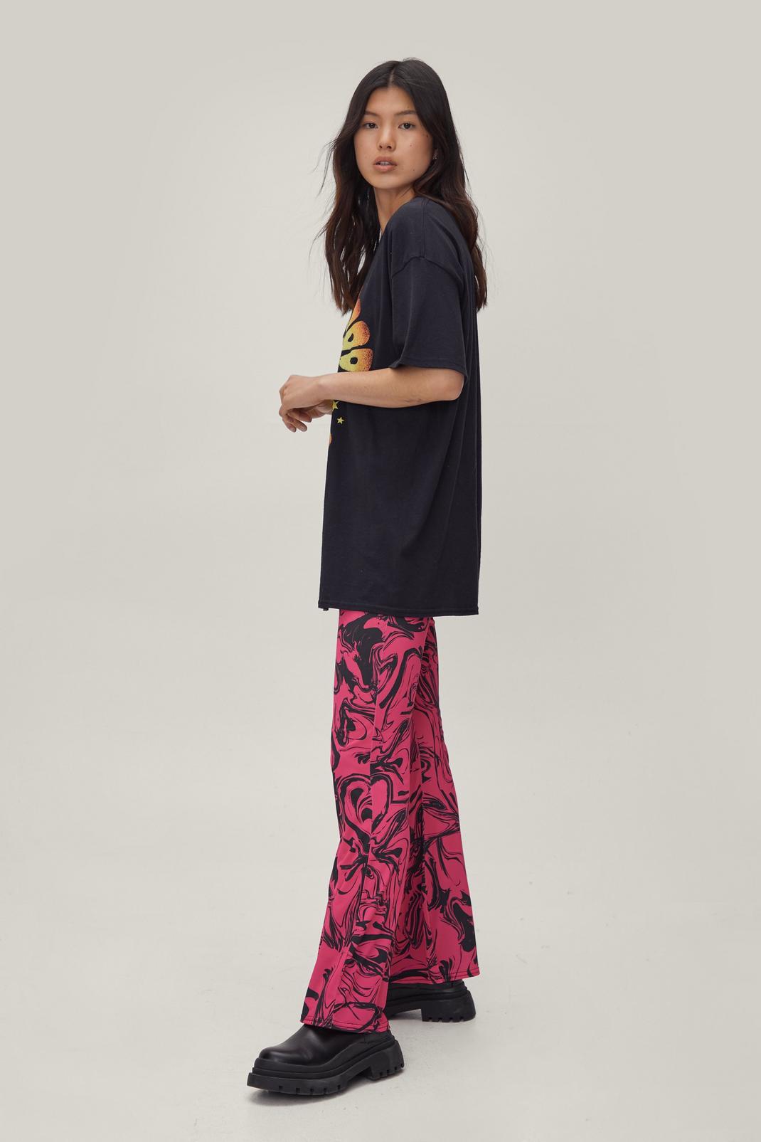 155 Printed Jersey Skinny Flare Pants image number 2