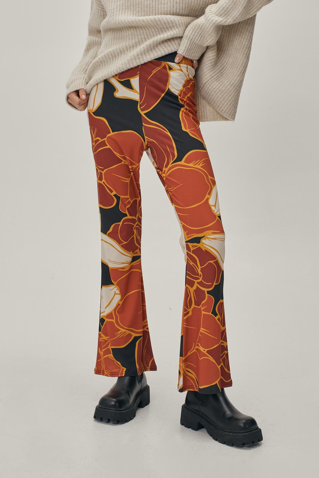 208 Printed Jersey Skinny Flare Pants image number 2