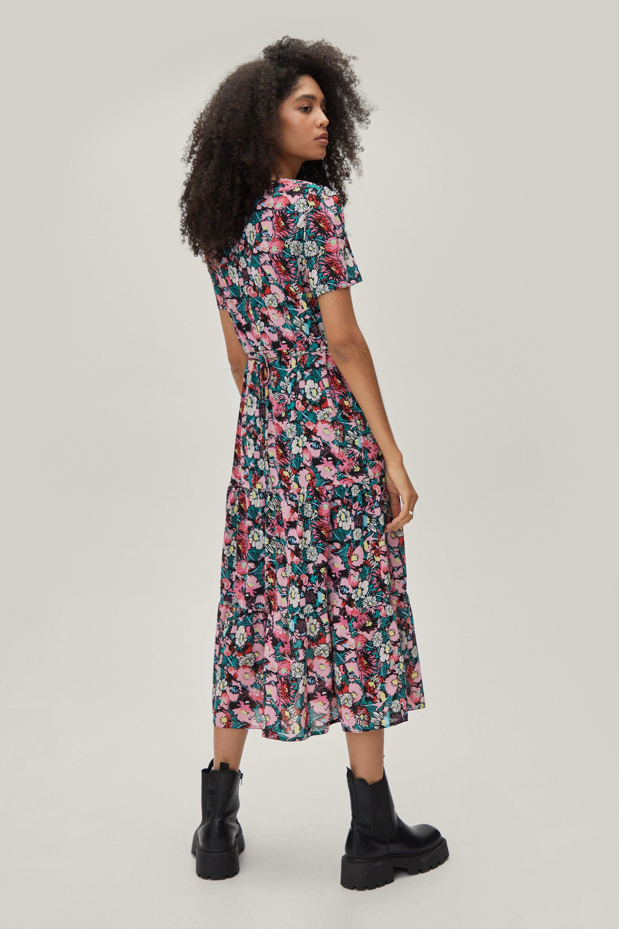 Tie waist clearance dress midi