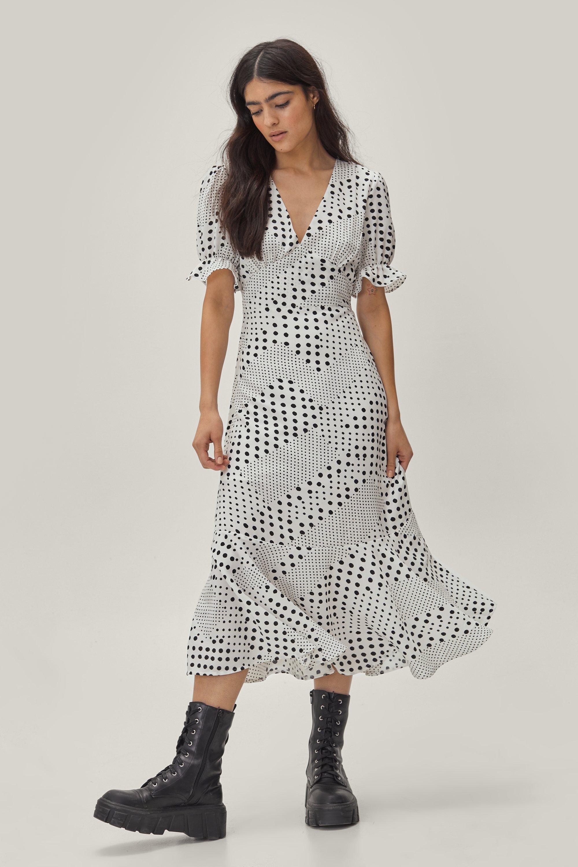 nasty gal spotty dress