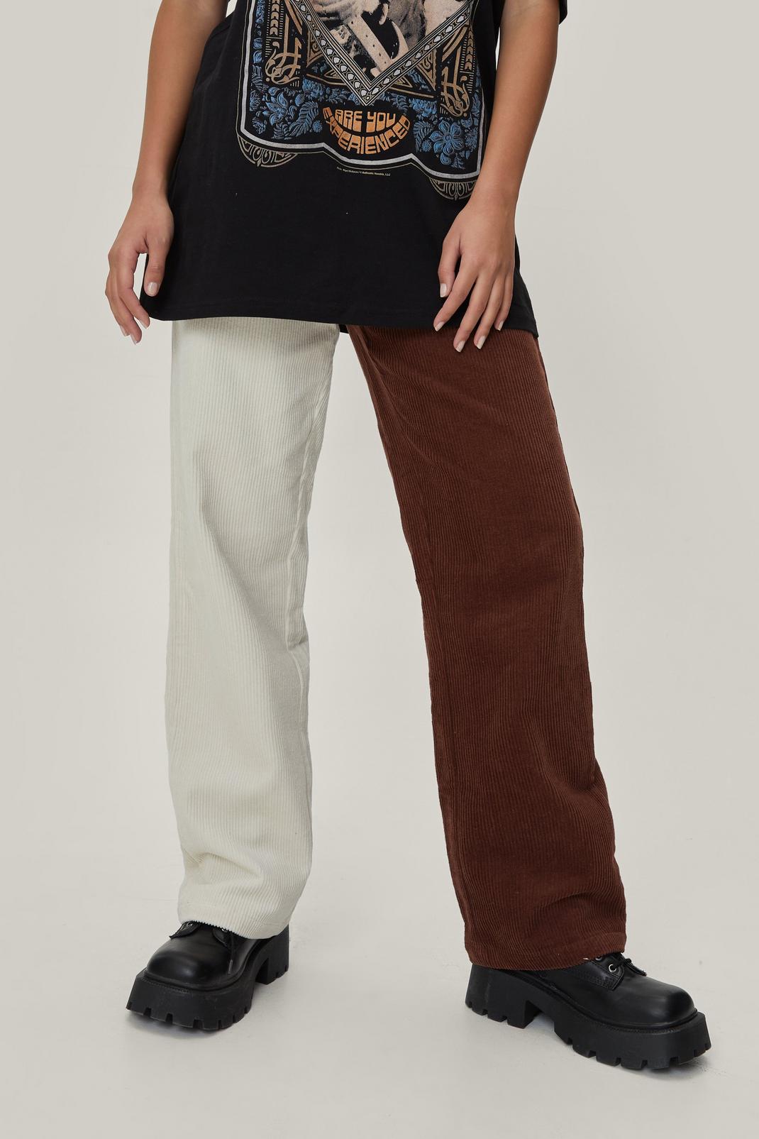 123 Petite Colorblock Tapered Corduroy Pants image number 2