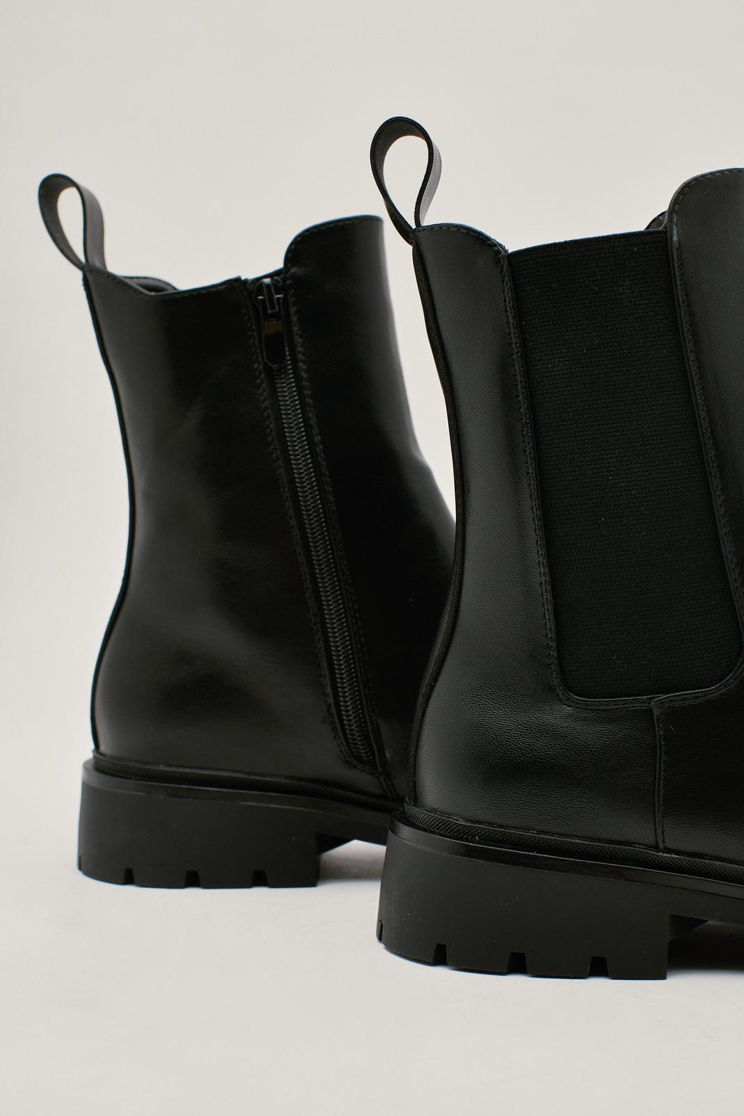 105 Grained Faux Leather Chelsea Boots image number 2