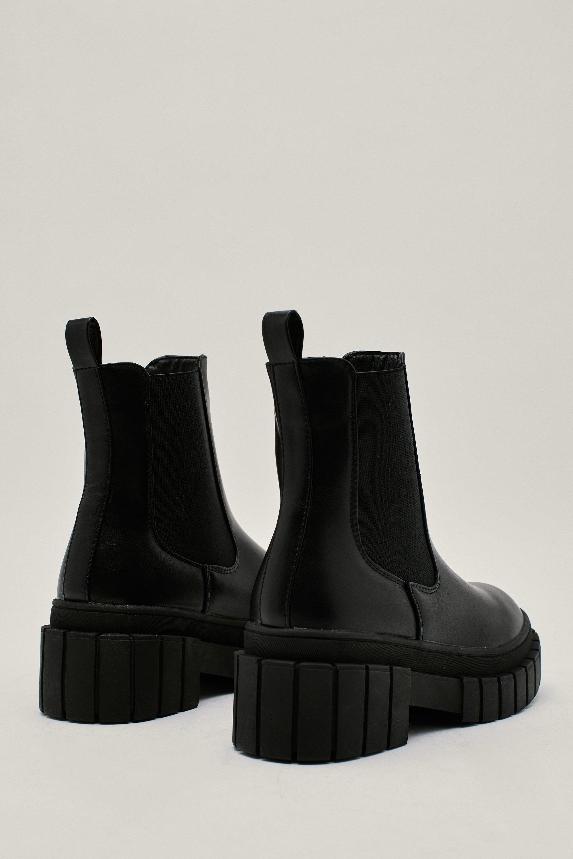 Chunky cleated chelsea store boots