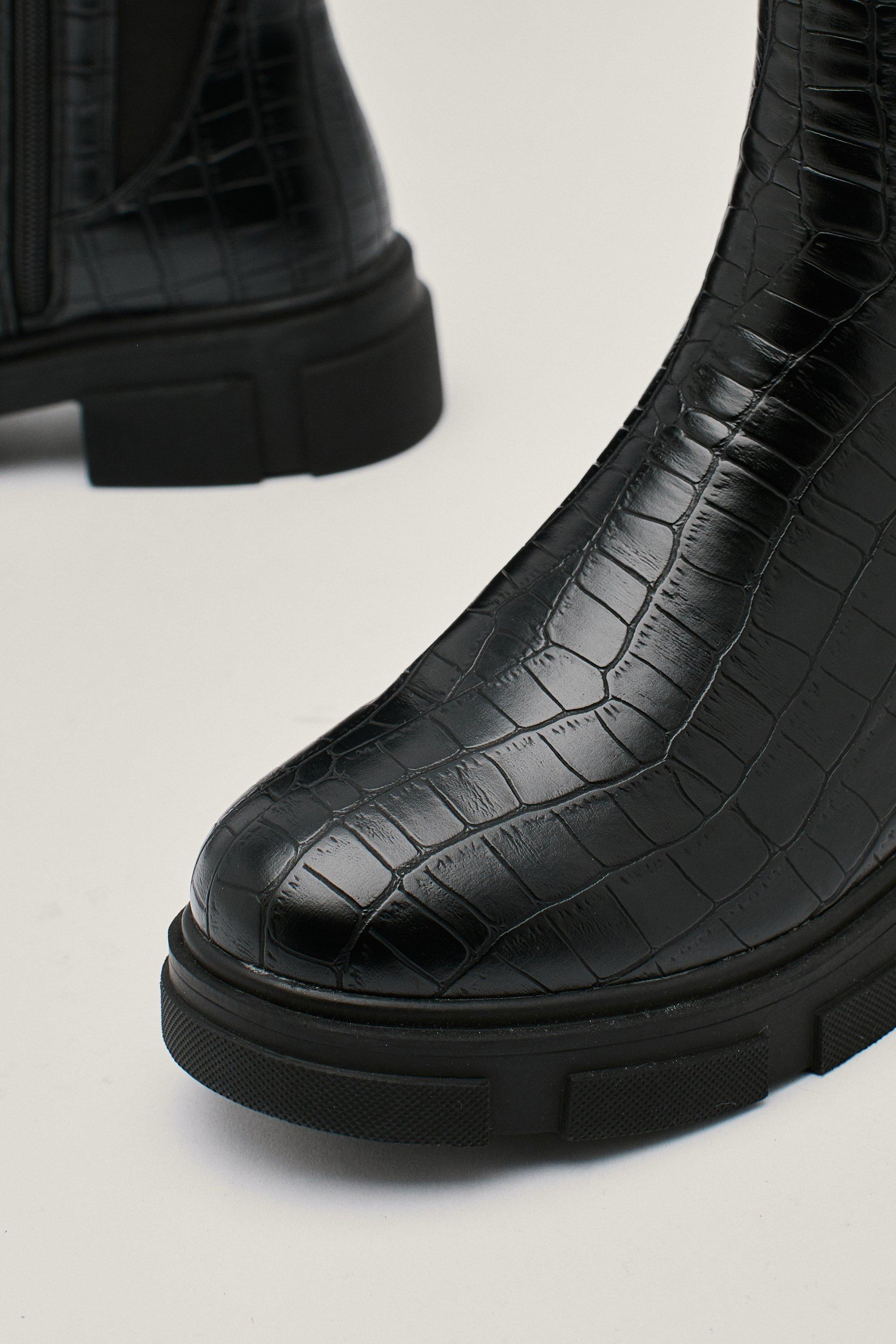 Crocodile chunky online boots