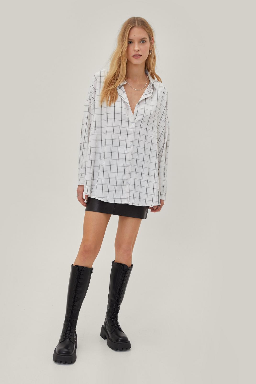 173 Oversized Check Woven Shirt image number 2