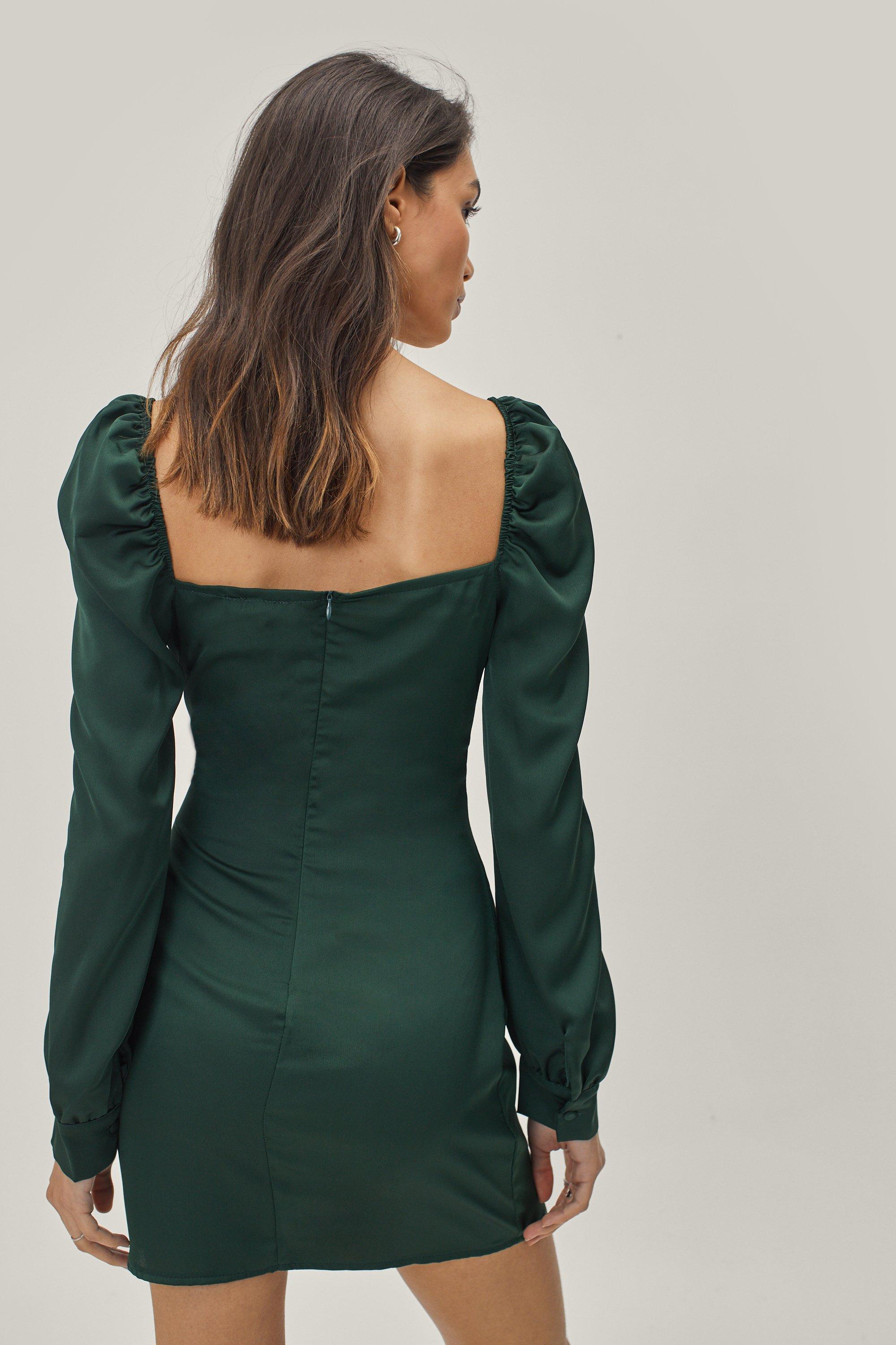 nasty gal emerald green dress