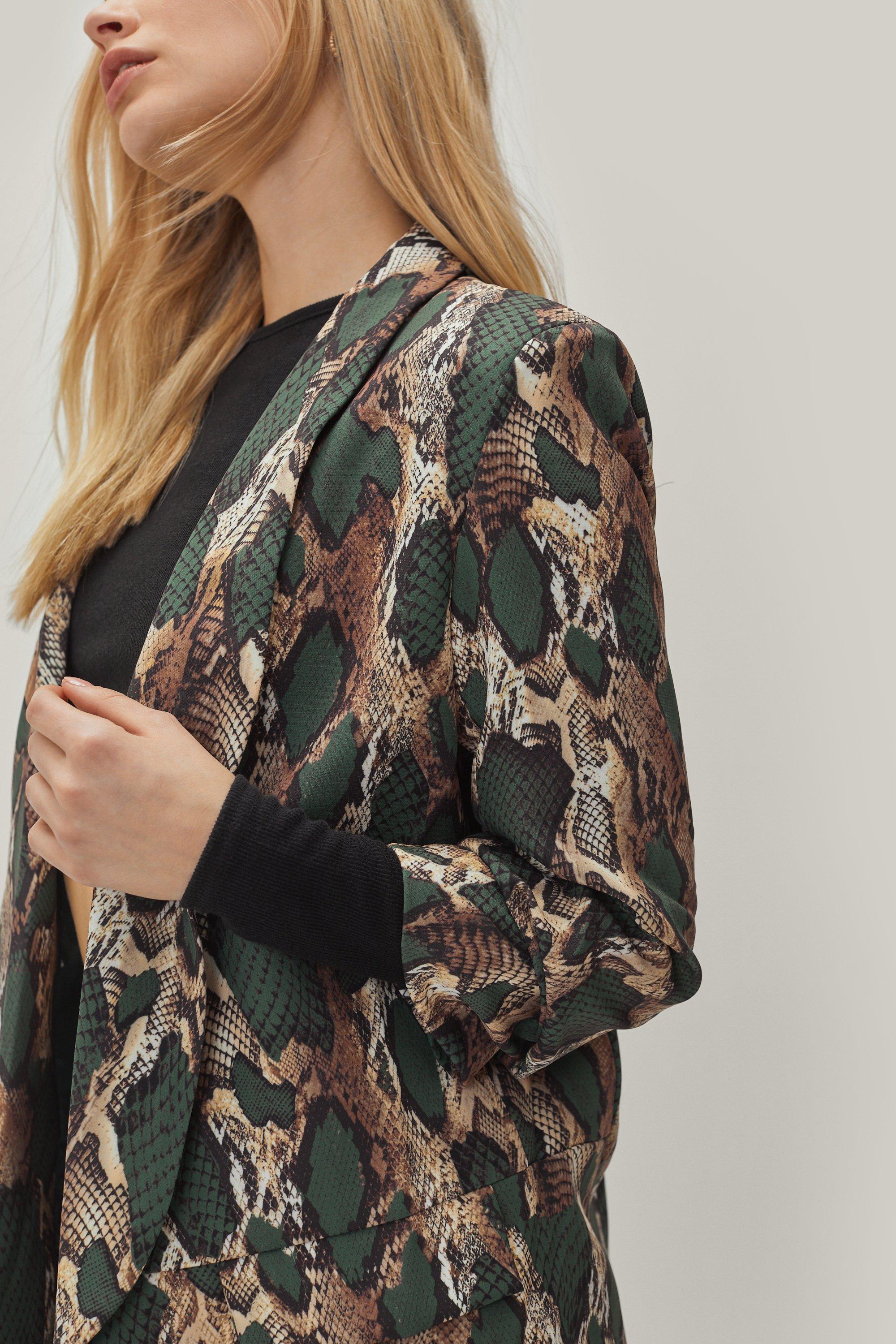 New look clearance snake print blazer