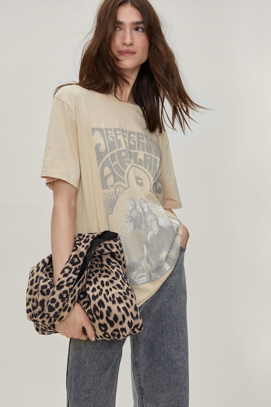 Leopard Print Faux Suede Slouchy Bag