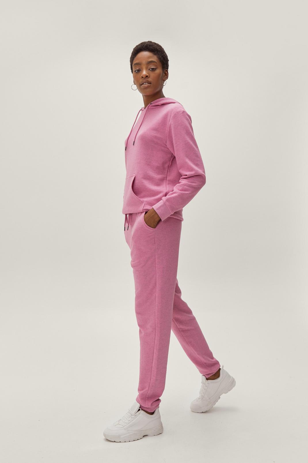 Pink Basic Cuffed Sweatpants image number 1