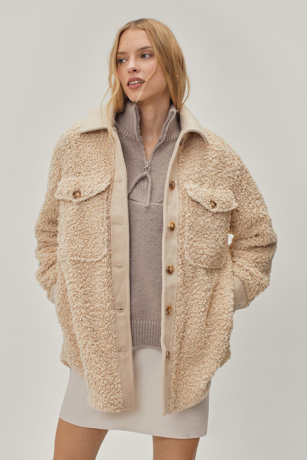 Mixed Faux Fur Overshirt image number 1