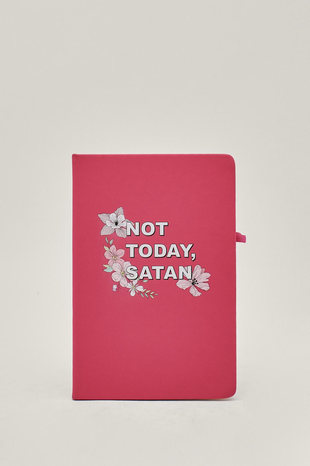 Pink Not Today Satan Notebook image number 1