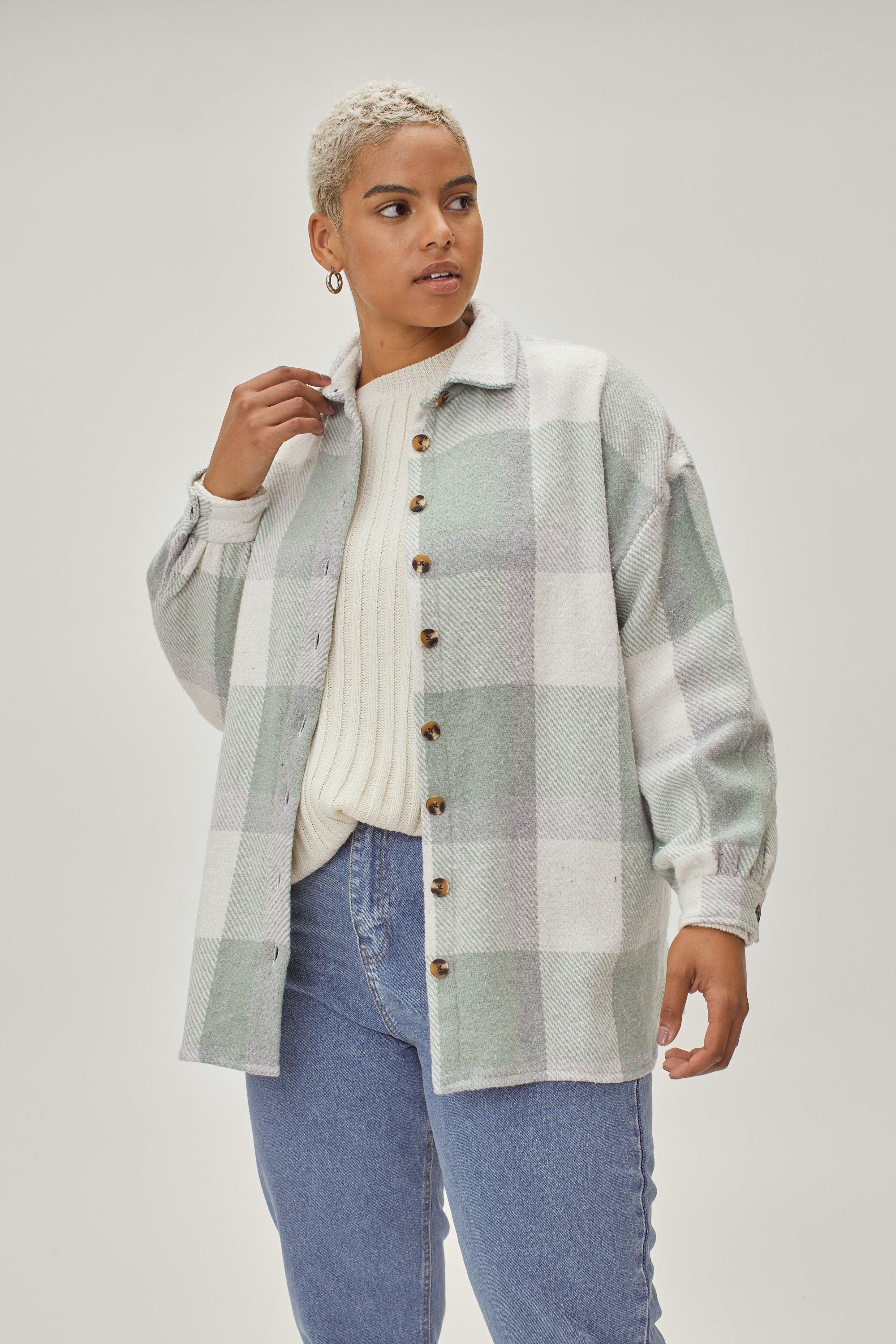 plus size check jacket