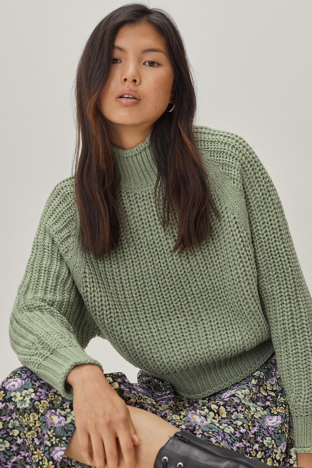 Olive Roll Neck Sweater image number 1