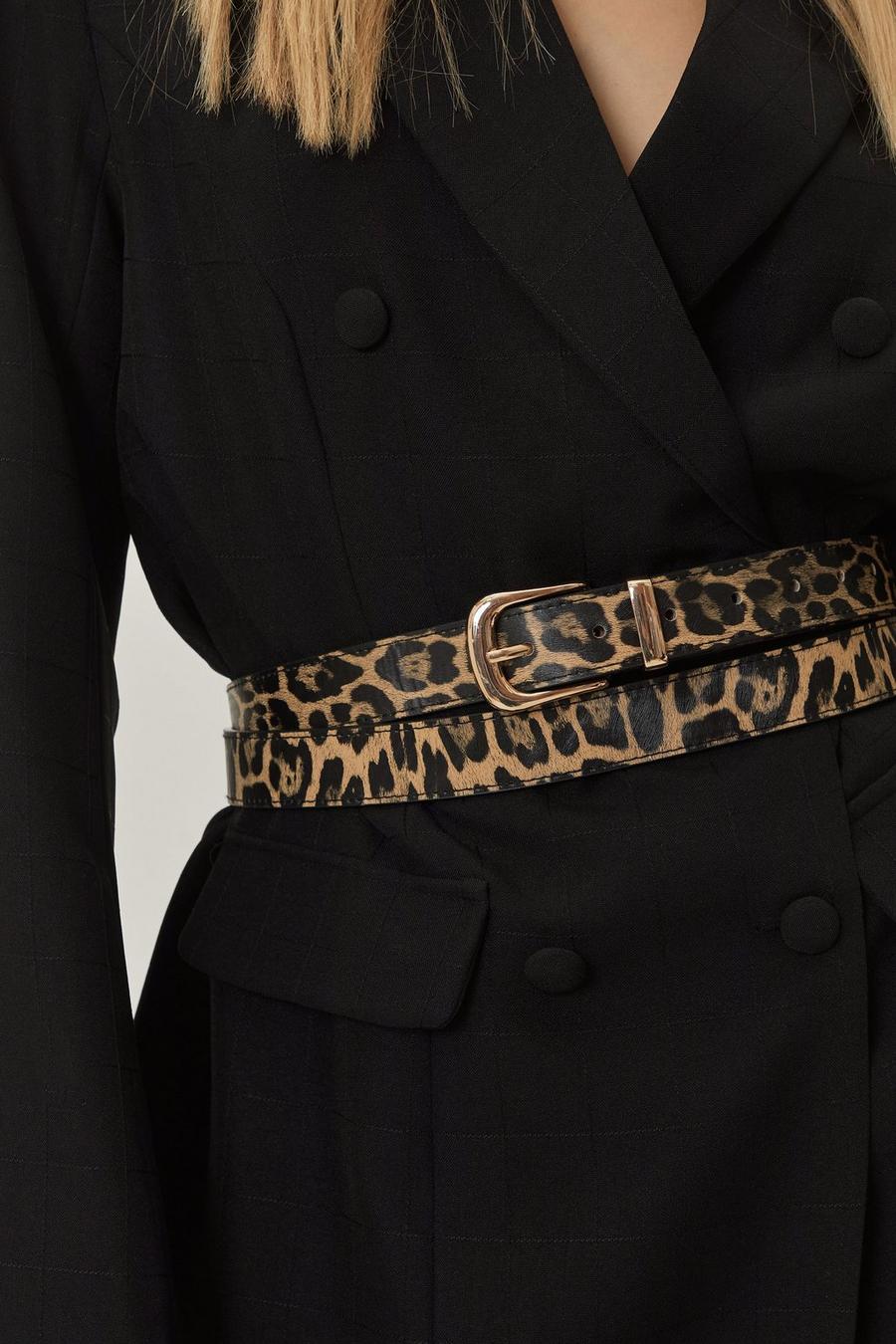Leopard Print Wrap Waist Belt