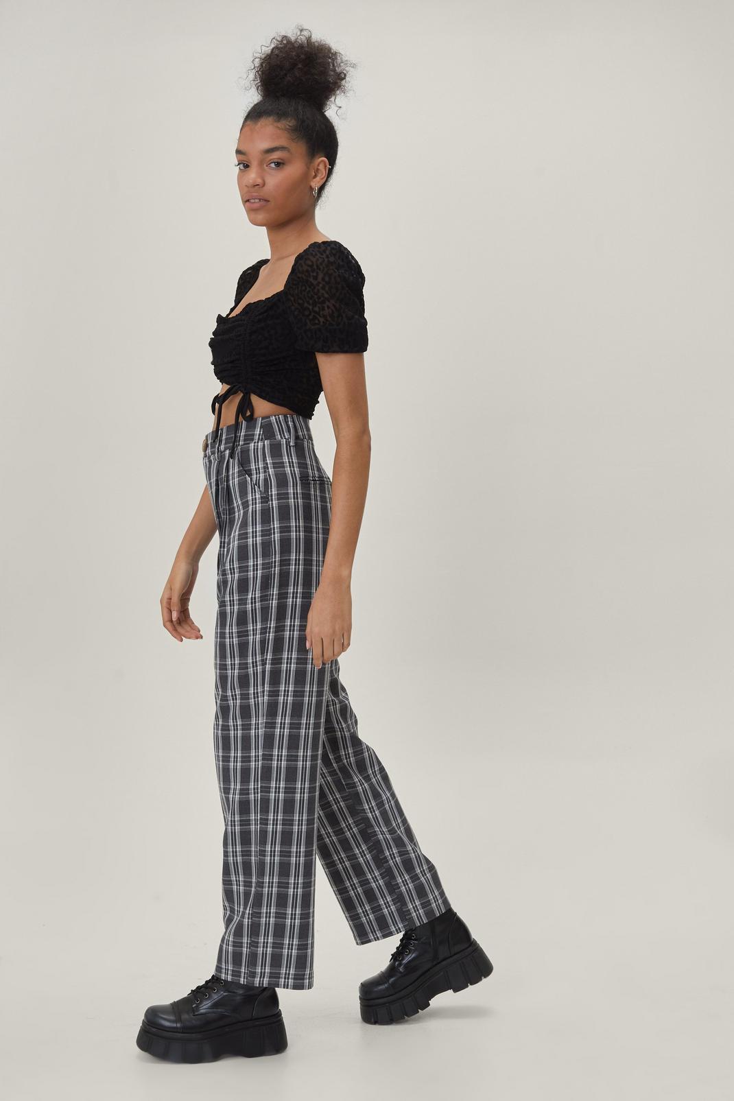 115 Check Tailored High Waisted Pants image number 2