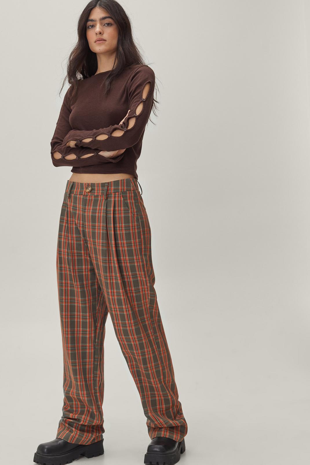 130 Check Tailored High Waisted Pants image number 2