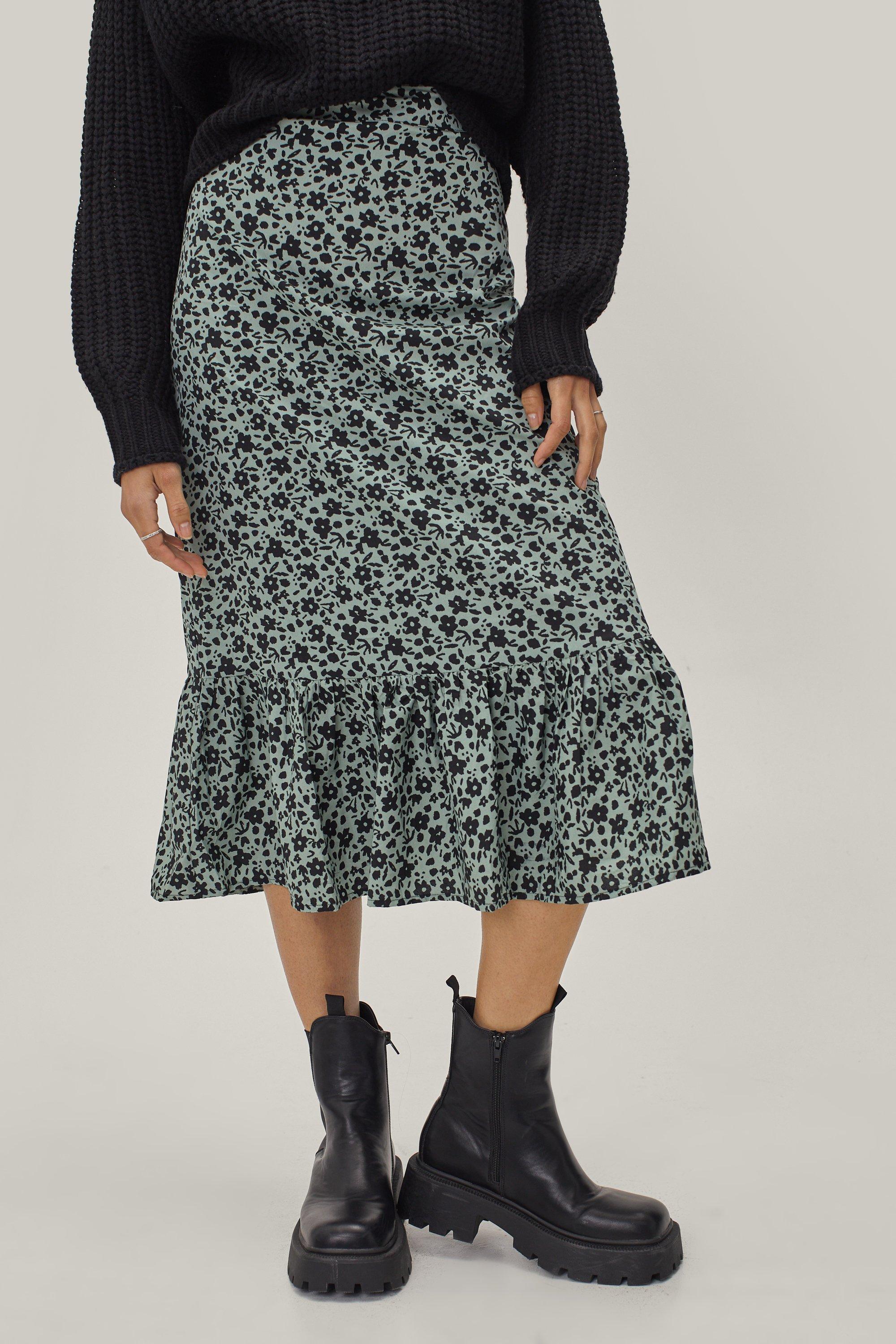 Green midi clearance skirt nasty gal