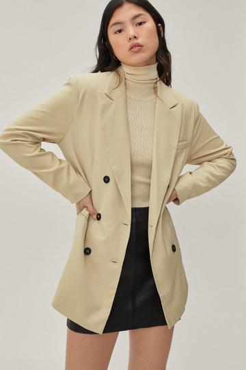 Oversized Double Breasted Tailored Jacket butter
