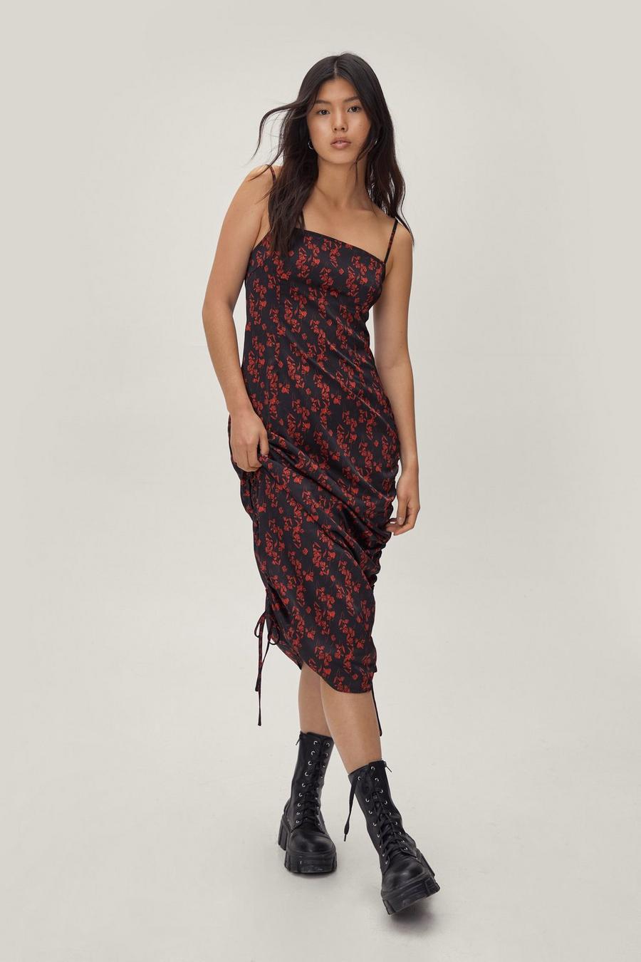 Floral Adjustable Length Maxi Slip Dress