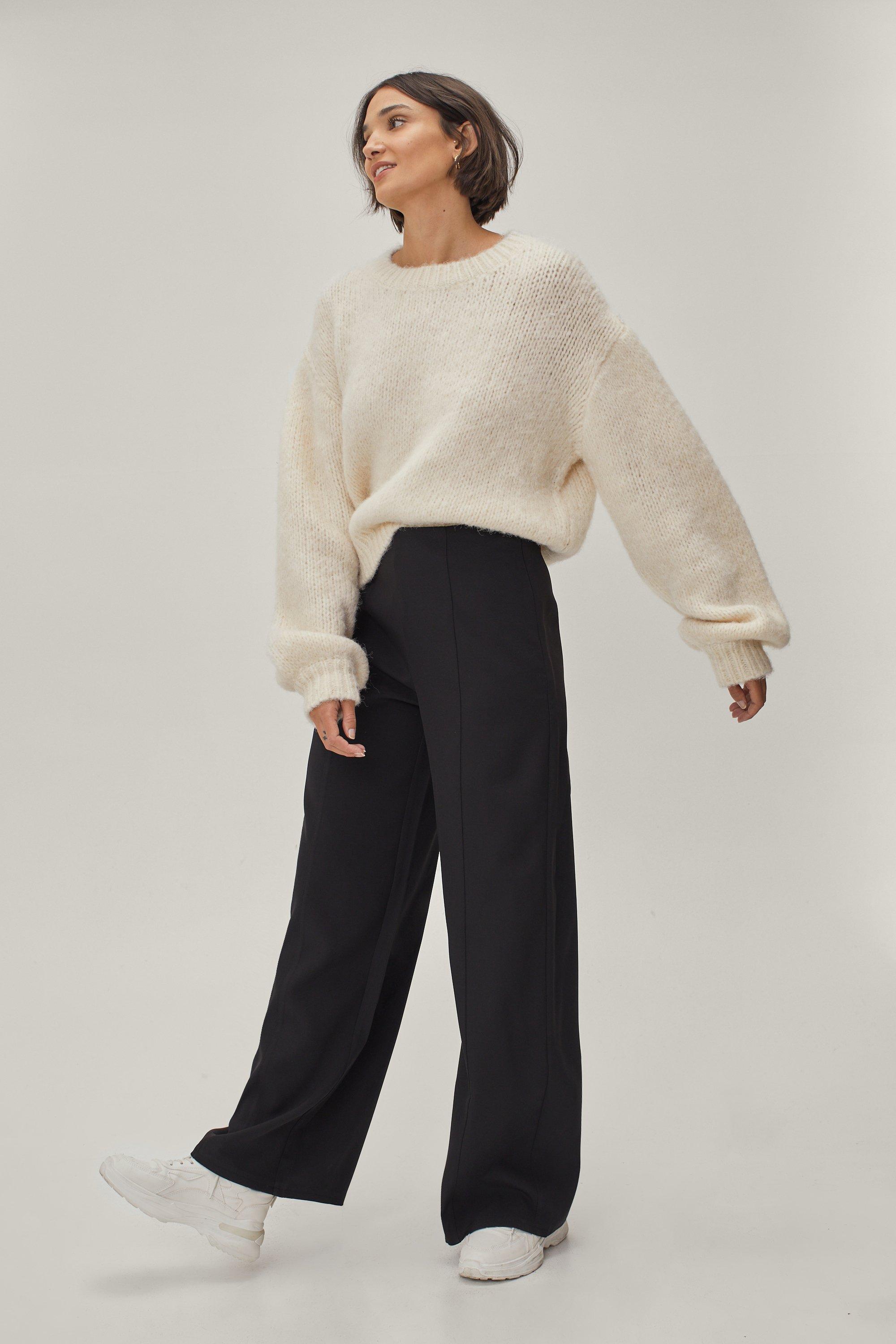 Petite Tailored Double Pleat Wide Leg Pants