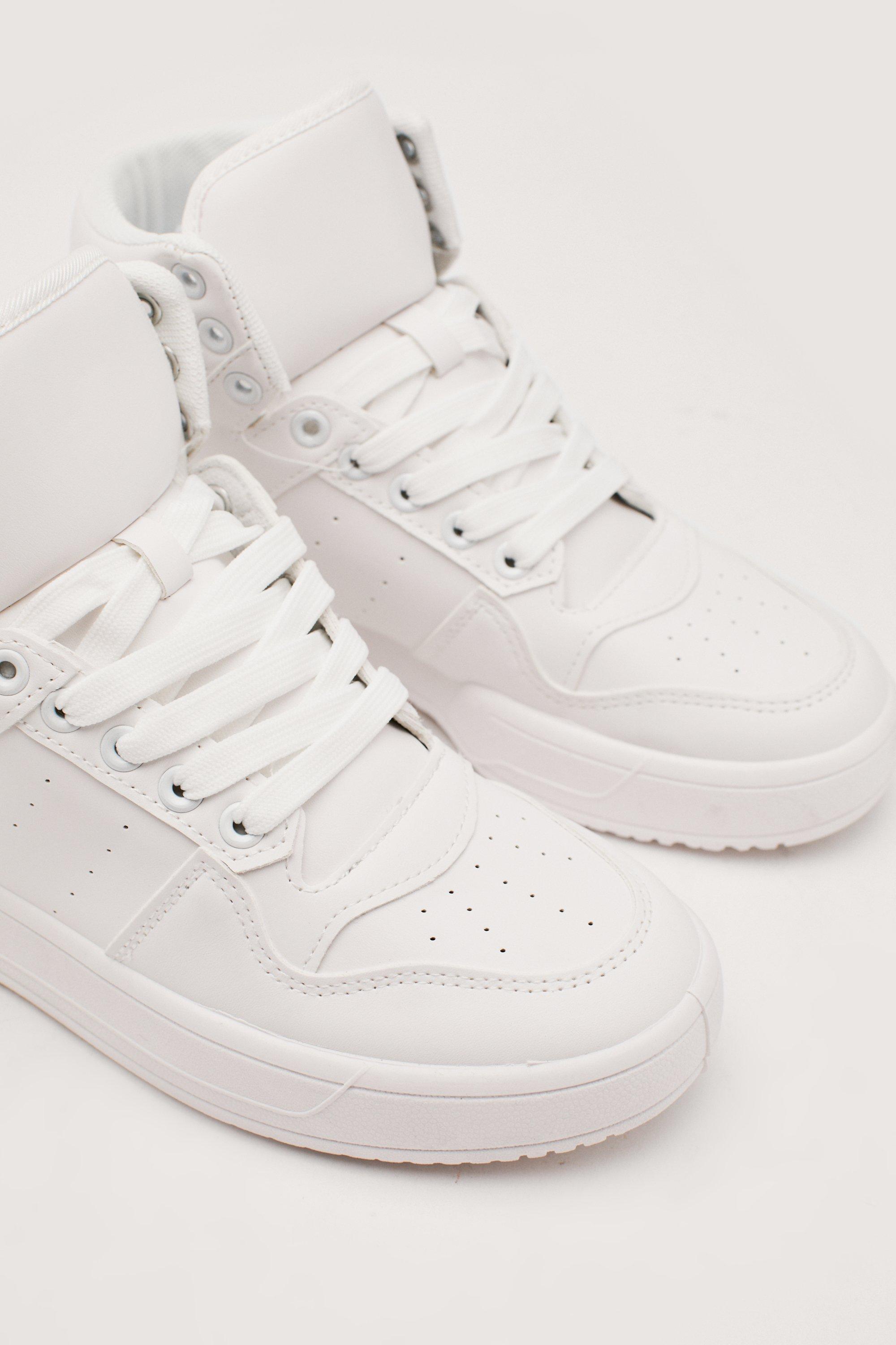 Faux leather cheap high top sneakers