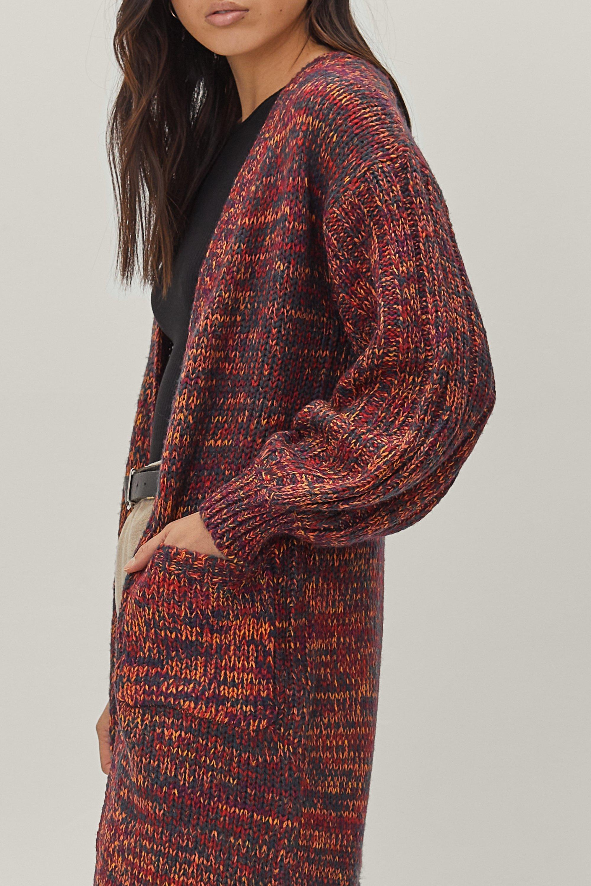 Longline cardigan balloon discount sleeve