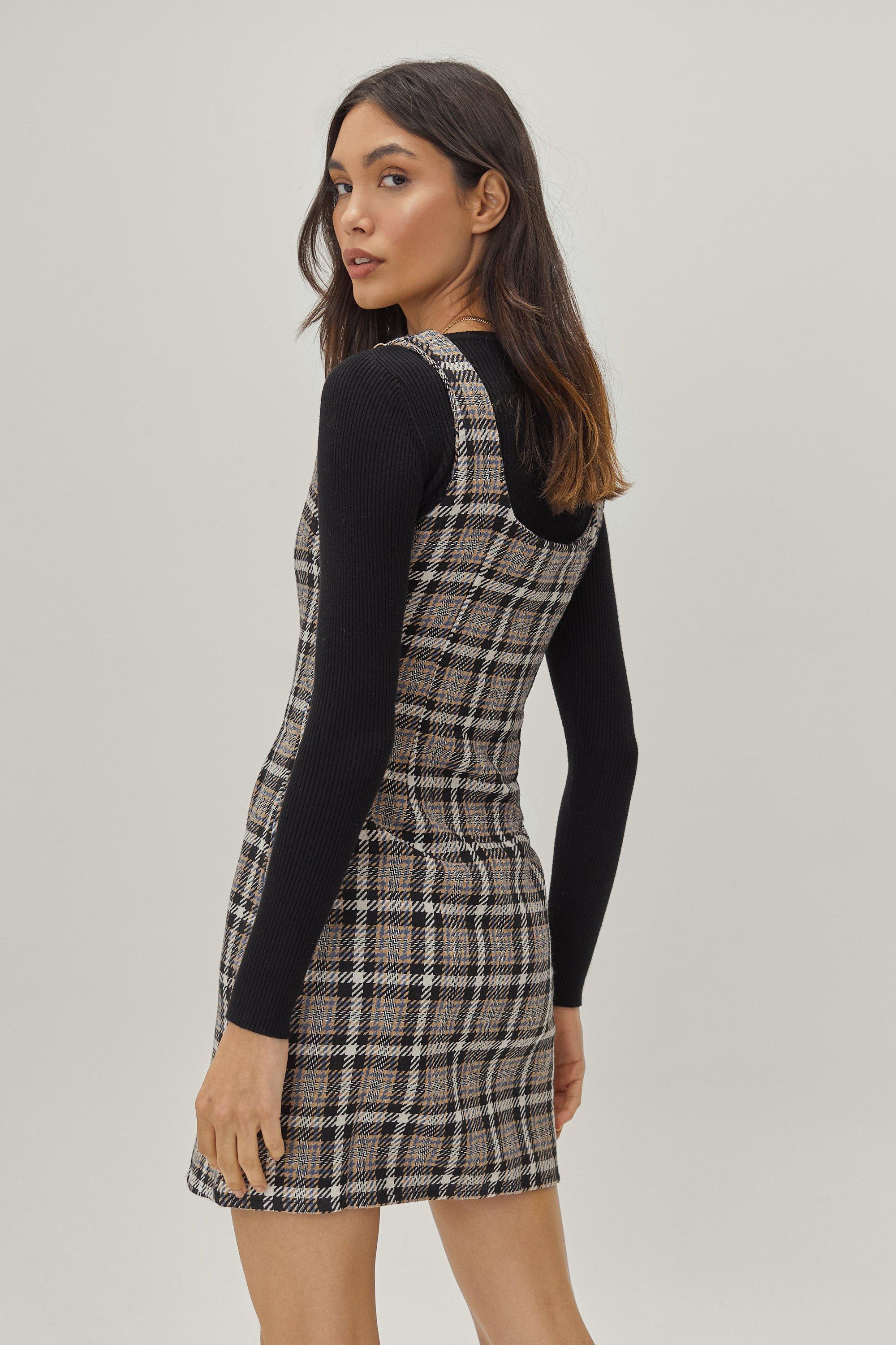 Houndstooth pinafore shop