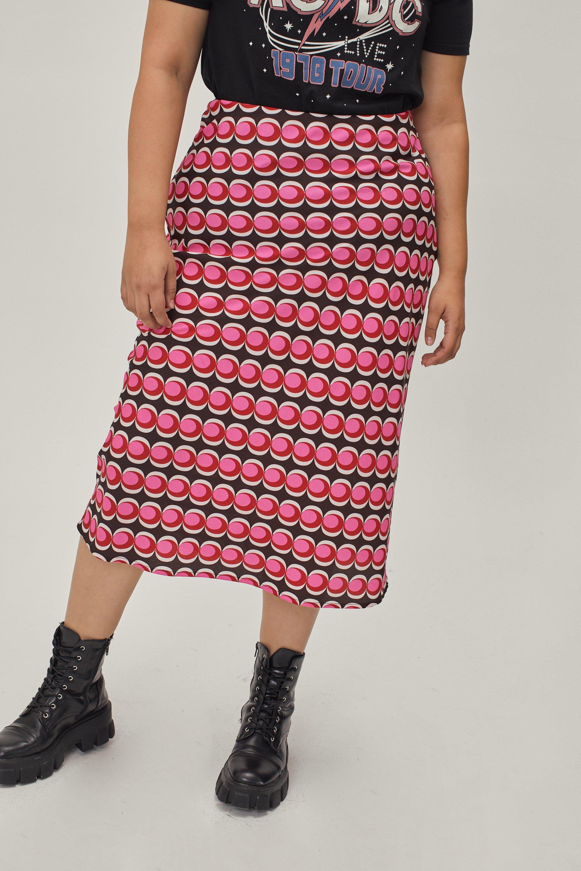 Nasty gal pink midi skirt sale