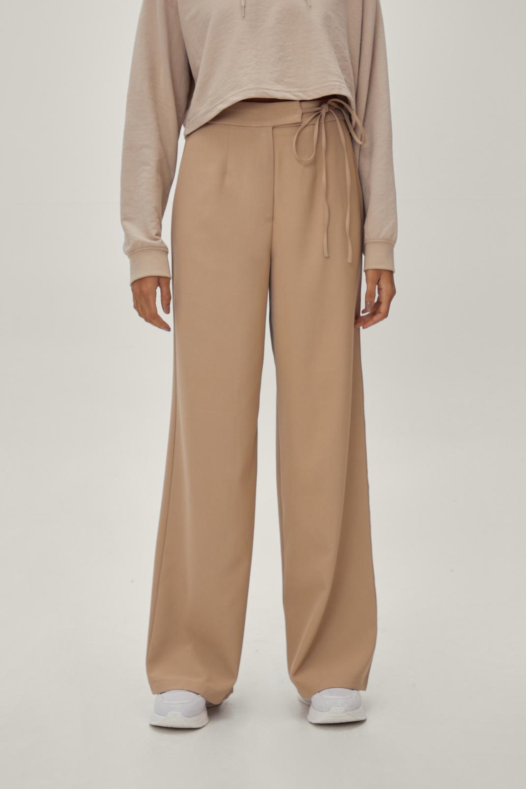 103 Tie Waist Tailored Wide Leg Trousers image number 2